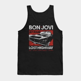 2022 bon tour band jovi 07 tour lost highway Tank Top